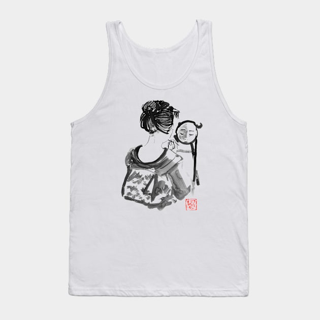 geisha in the mirror Tank Top by pechane